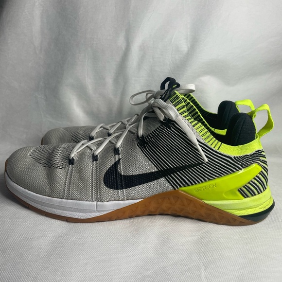 Nike Metcon Neon DSX Flyknit 2 CrossFit Mens 14 Gum Volt Black Yellow 924423-107 - Picture 6 of 15